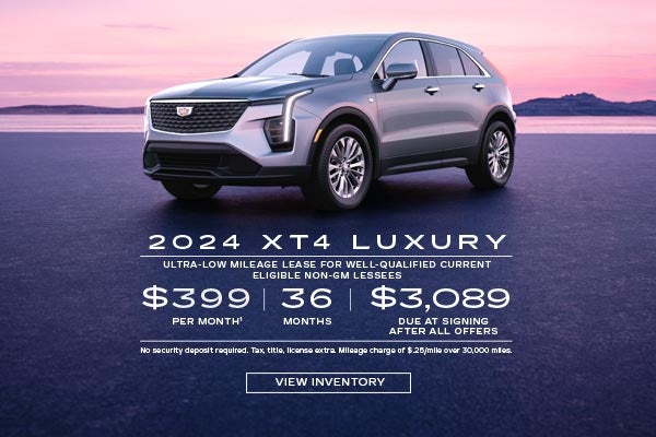 2024 XT4 Luxury. Ultra-low mileage lease for well-qualified current eligible Non-GM Lessees. $399...